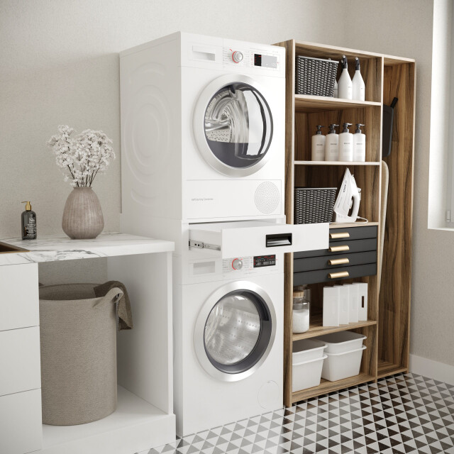 Wasophoogte ® tussenstuk wasmachine & droger met lade - 3508656 large