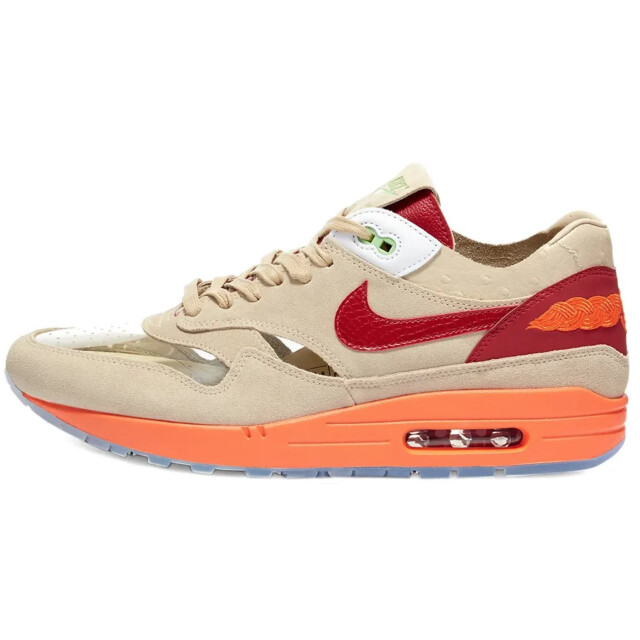 Nike unisex air max 1 clot sneakers beige/multicolour/rood maat DD1870-100 large