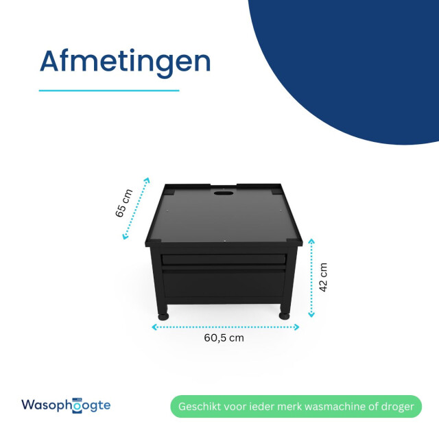 Wasophoogte Wasmachine verhoger – novapro met lade en plateau - 3448225 large