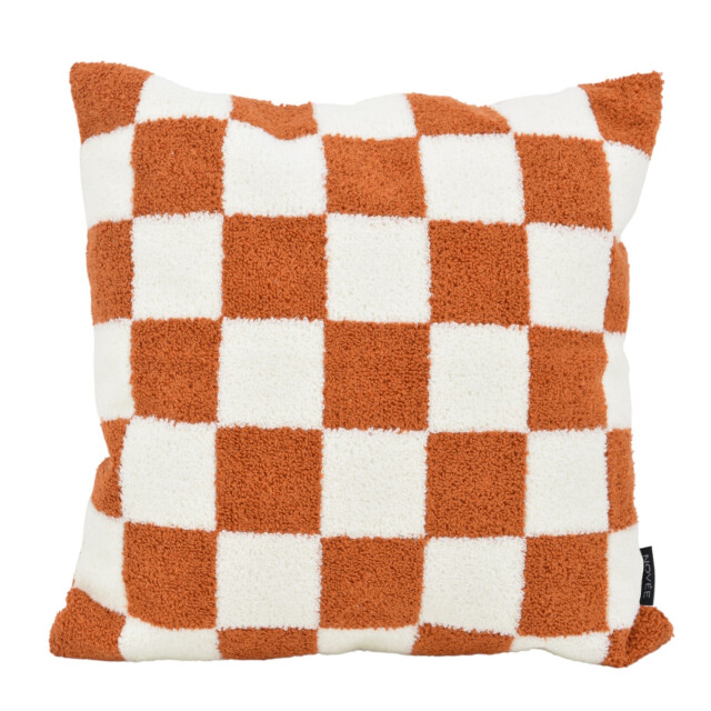 NOVÉE Bouclé checker terra | 45 x 45 cm | kussenhoes | katoen/polyester 3509695 large
