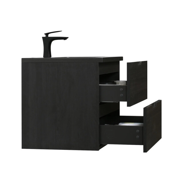 Badplaats Badkamermeubel set cairo 80 x 48cm zwart eiken badmeubel met 3510129 large