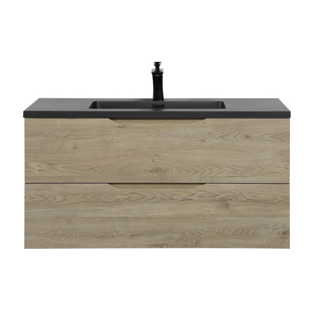 Badplaats Badkamermeubel set cairo 100 x 48 cm kastanje eiken badmeubel met 3510124 large