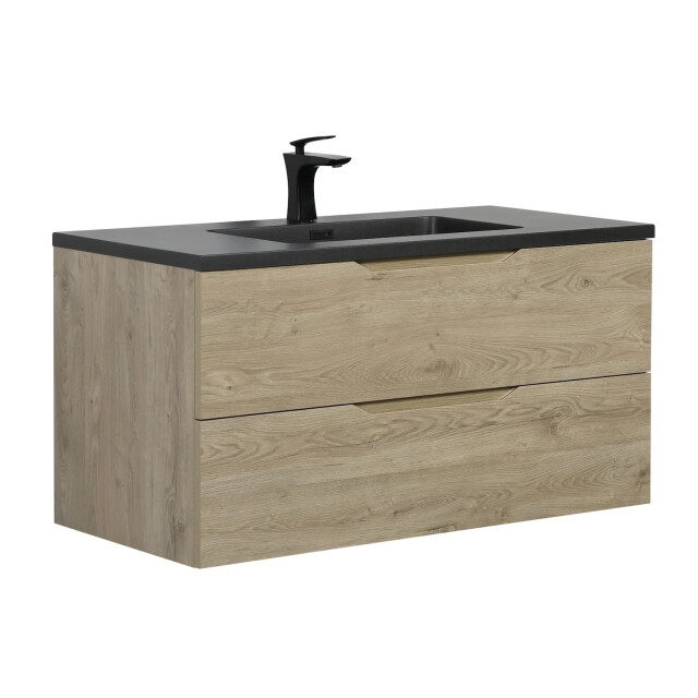 Badplaats Badkamermeubel set cairo 100 x 48 cm kastanje eiken badmeubel met 3510124 large