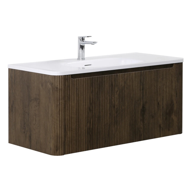 Badplaats Badkamermeubel set tundra 100 x 48 cm licht eiken badmeubel met 3510118 large