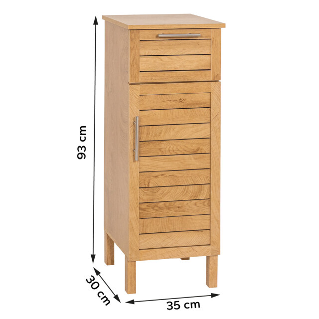 4bathroomz Bozen badkamerkast halfhoog 93 cm in houtlook - 3503782 large
