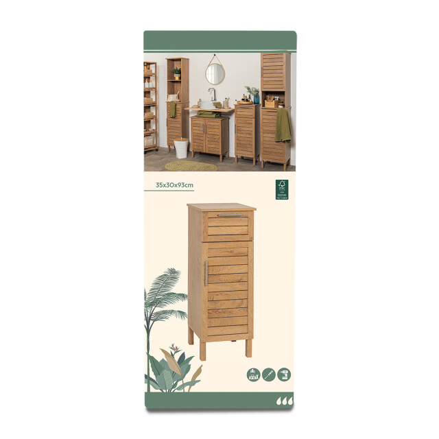 4bathroomz Bozen badkamerkast halfhoog 93 cm in houtlook - 3503782 large