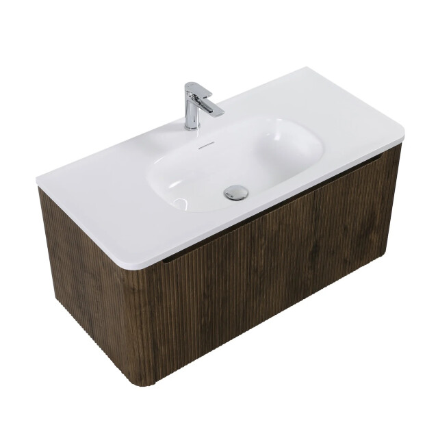 Badplaats Badkamermeubel set tundra 100 x 48 cm licht eiken badmeubel met 3510118 large