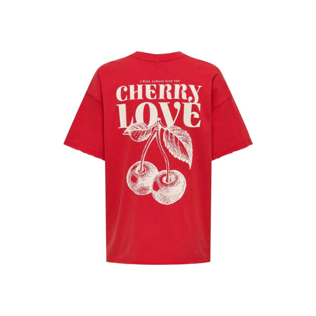 Only onlvivvi life s/s lovely top jrs 15346761 barbados cherry 06011.770.0033 large