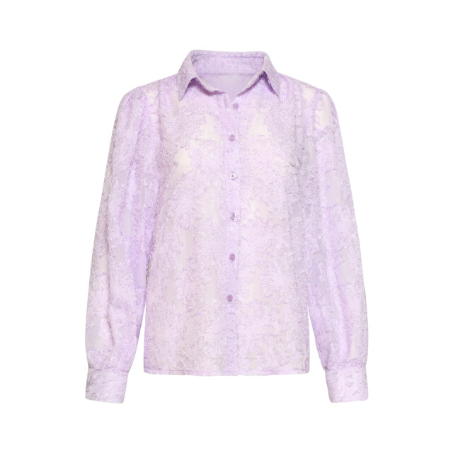 Smashed Lemon Elegante doorschijnende blouse met reliëf print | 8718679008082 large