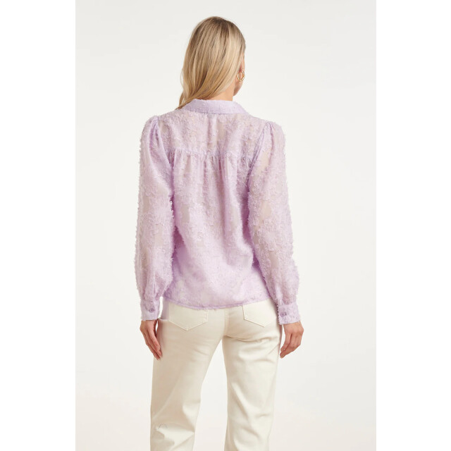 Smashed Lemon Elegante doorschijnende blouse met reliëf print | 8718679008082 large