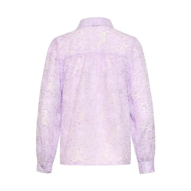 Smashed Lemon Elegante doorschijnende blouse met reliëf print | 8718679008082 large