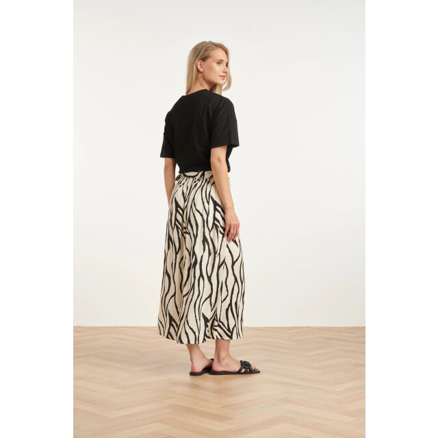 Smashed Lemon Midi-rok met zebra print off-white/zwart | 8718679005203 large