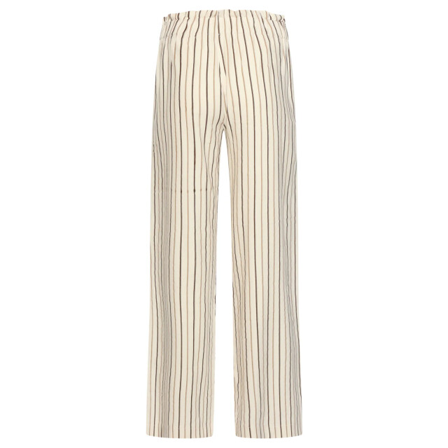 Smashed Lemon Gestreepte wide leg broek met knoopdetail | 8718679009287 large