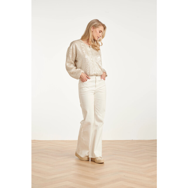 Smashed Lemon Bomberjack met slang print en metallic glans | 8718679013925 large