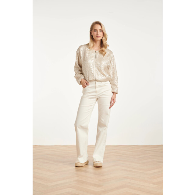 Smashed Lemon Bomberjack met slang print en metallic glans | 8718679013925 large