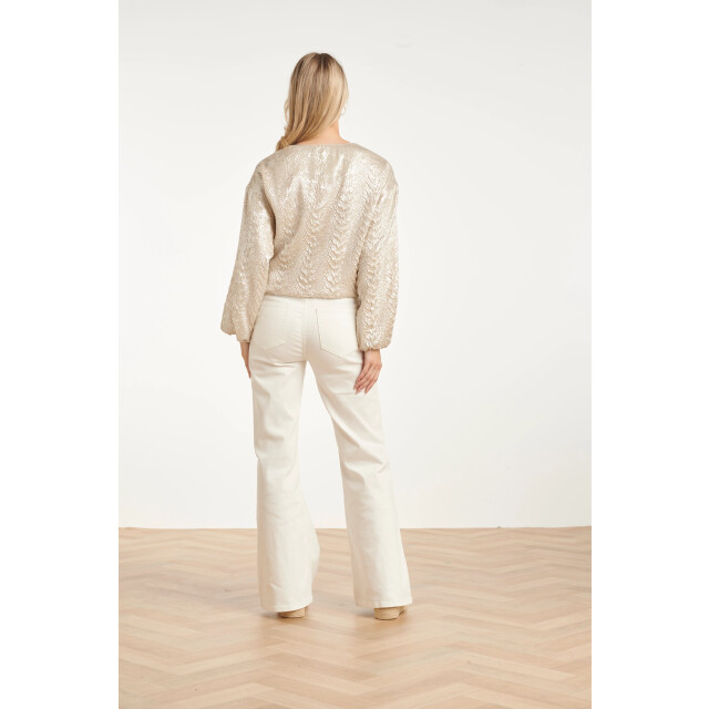 Smashed Lemon Bomberjack met slang print en metallic glans | 8718679013925 large