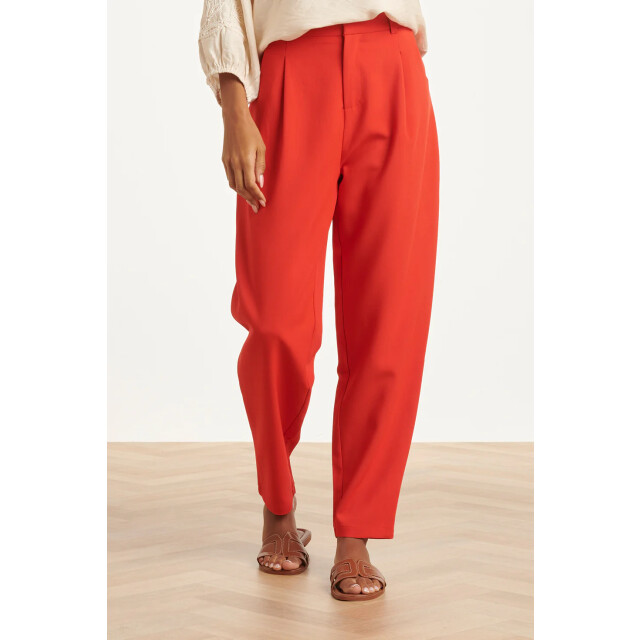 Smashed Lemon Elegante pantalon met plooi en hoge taille | 8718679008747 large