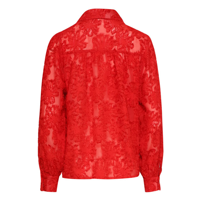 Smashed Lemon Elegante doorschijnende blouse met reliëf print | 8718679008167 large