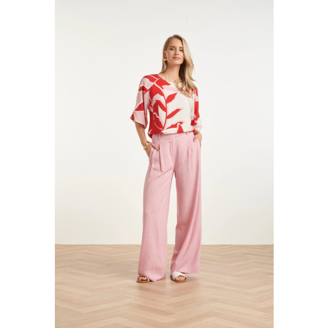 Smashed Lemon Top met wijde mouwen en botanische print | 8718679002004 large