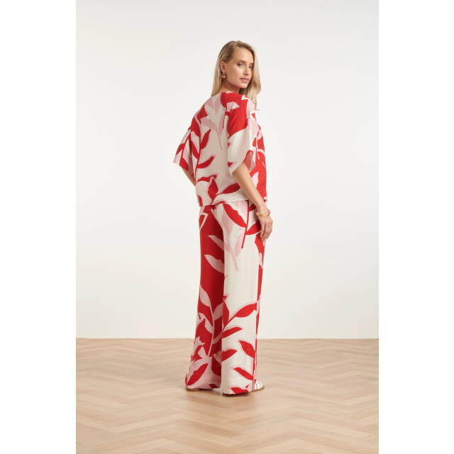 Smashed Lemon Top met wijde mouwen en botanische print | 8718679002004 large