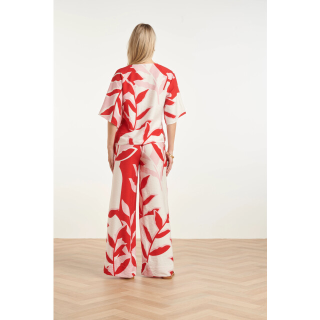 Smashed Lemon Top met wijde mouwen en botanische print | 8718679002004 large