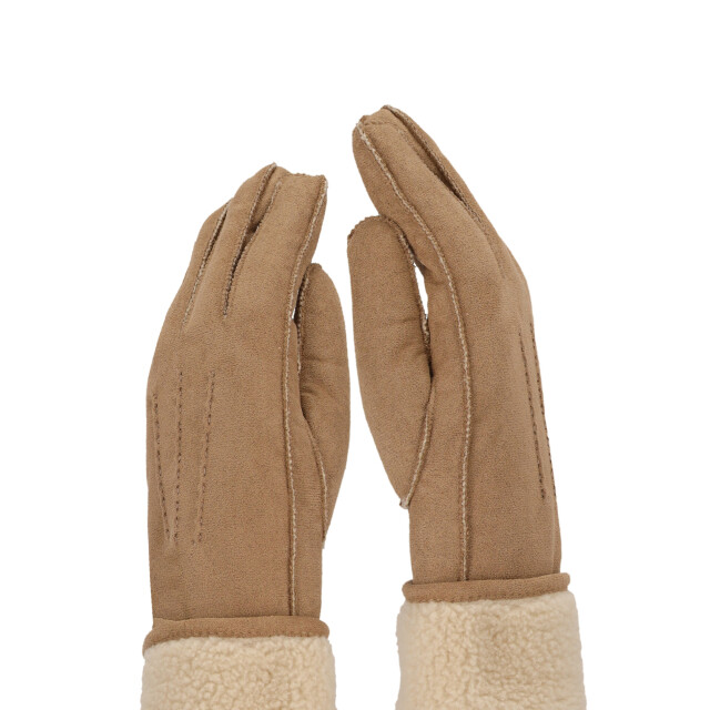 Sarlini Dames suèdine handschoenen lichtbruin 000434-00014 large