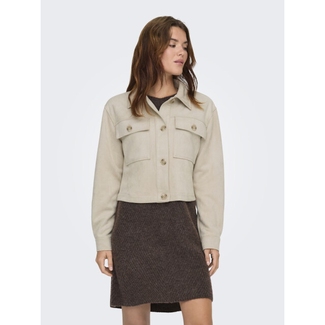 Only Onlbelicia life faux suede jacket cc otw beige 4279.87.0010 large
