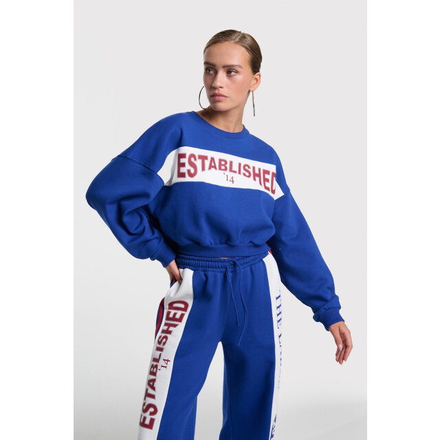 Alix The Label Logo tape sweater kobalt 4209.34.0002 large