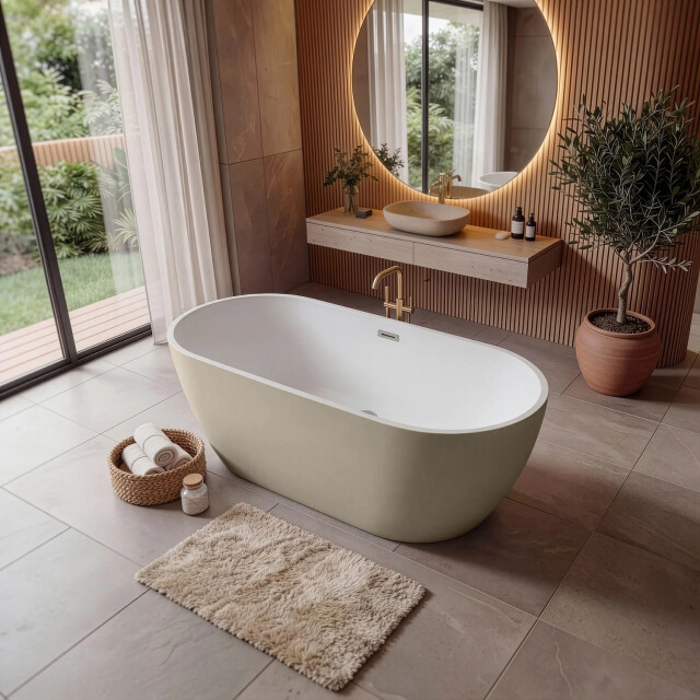 Badplaats Ligbad bahia 170 x 75 x 58 cm vrijstaand bad mat 3511275 large