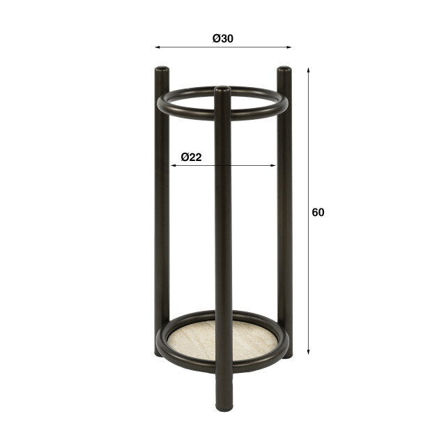 Hoyz paraplubak luno rond drift brown 3491293 large