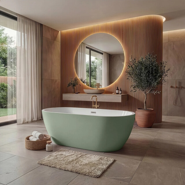 Badplaats Ligbad bahia 170 x 75 x 58 cm vrijstaand bad mat 3511274 large