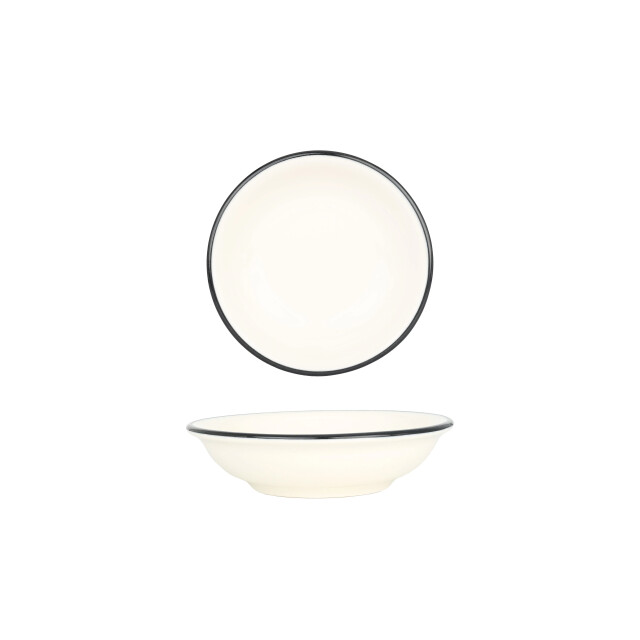 Bonna Serveerschaal linea black porselein 20 cm (500cc) set van 2 3511852 large