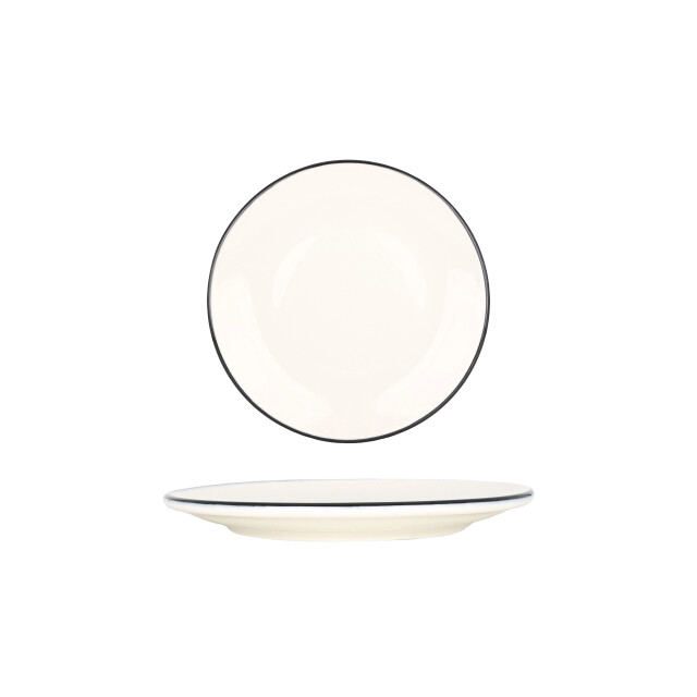 Bonna Dinerbord linea black porselein 25 cm set van 6 3511840 large