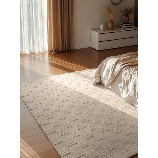 Villeroy & Boch Scala handgeweven wol vloerkleed wit- 80x200 cm 3511971 large