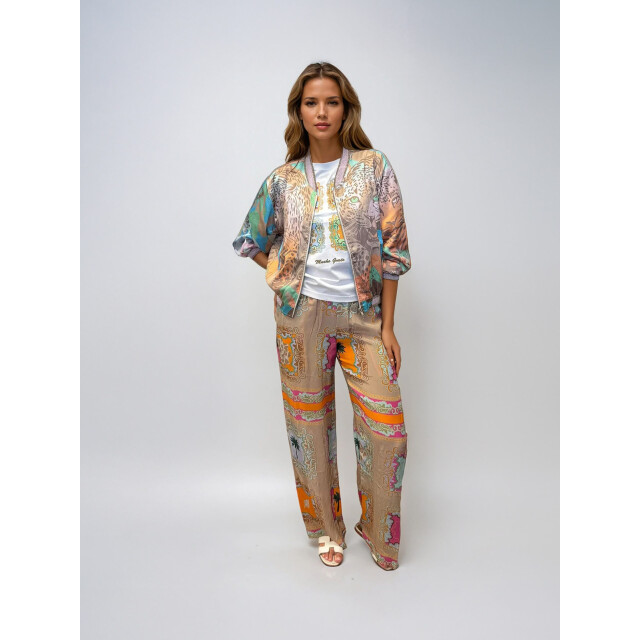 Mucho Gusto ® broek ceriana tropische palm patchwork MUCHO GUSTO® Broek Ceriana Tropische Palm Patchwork large