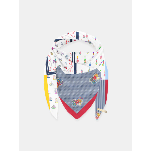 Mucho Gusto ® sjaal st. tropez maritiem patchwork MUCHO GUSTO® Sjaal St. Tropez Maritiem Patchwork large