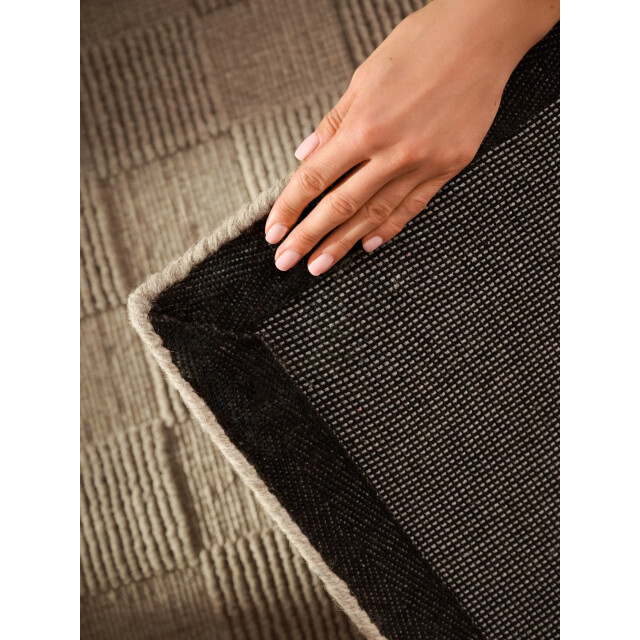 Villeroy & Boch Scala handgeweven wol vloerkleed donker 80x200 cm 3511963 large