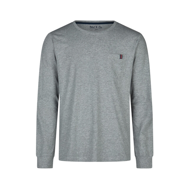 Phil & Co Essential heren pyjama set lang grijs/blauw PH-850-2+853-2 large