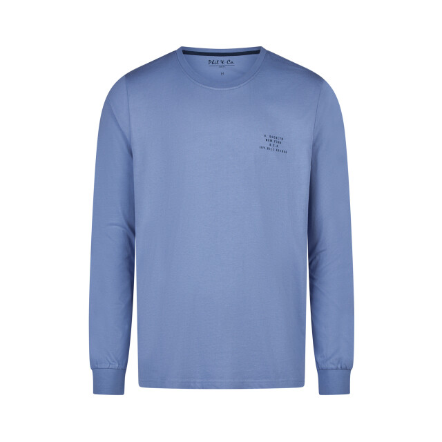 Phil & Co Essential heren pyjama set lang blauw/geruit PH-850-4+853-4 large