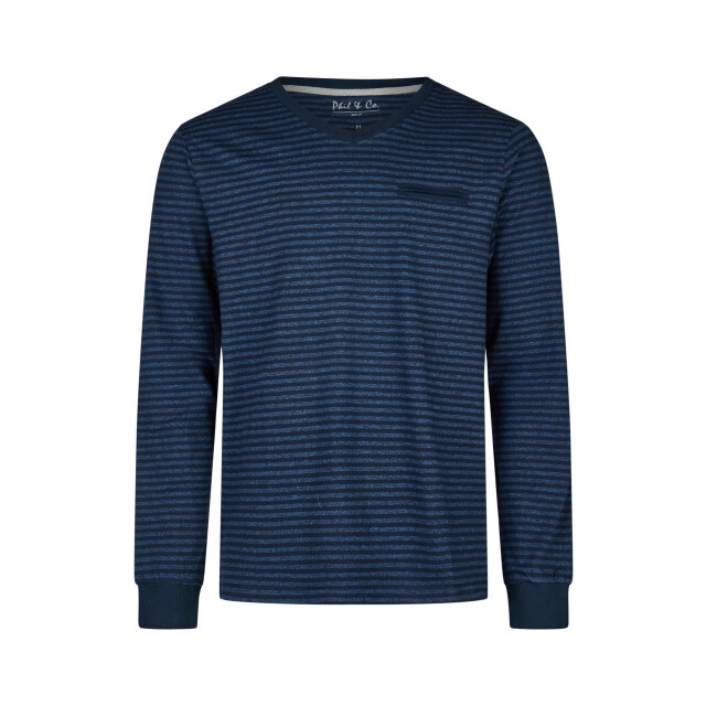 Phil & Co Essential heren pyjama set lang /gestreept PH-850-1+853-1 large