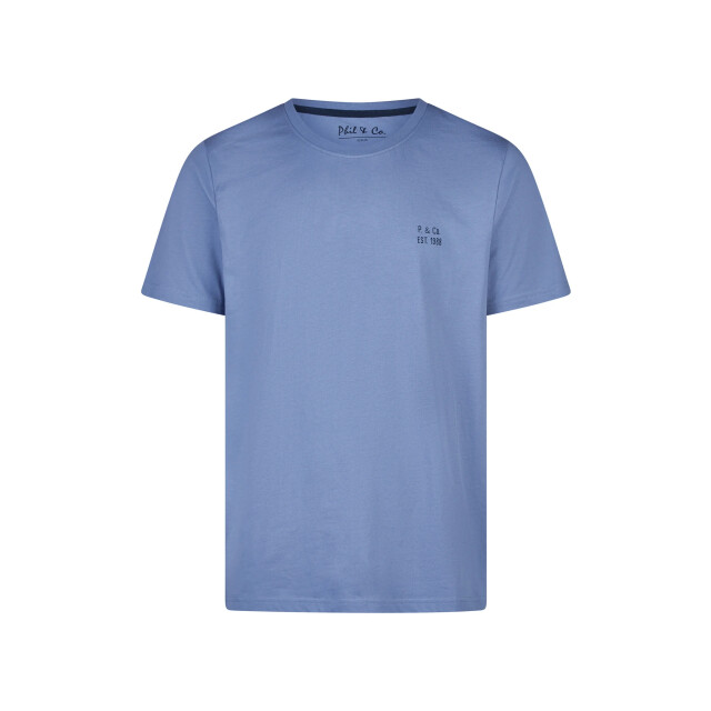 Phil & Co Essential heren pyjama set korte mouw blauw/rood geruit PH-850-4+852-4 large