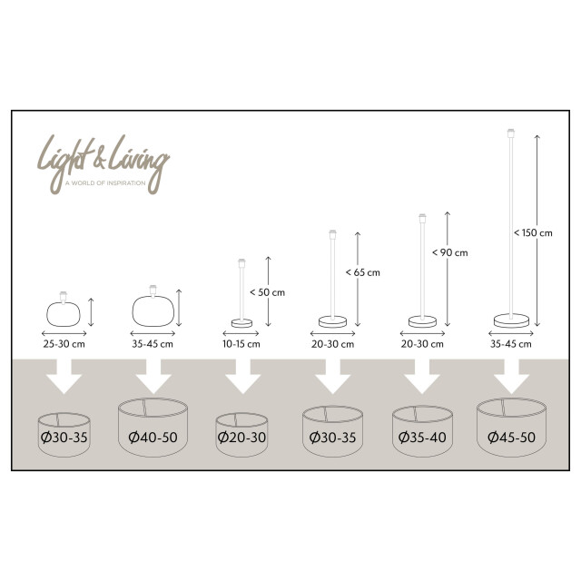 Light & Living Cilinder lampenkap livigno ei Ø30x21cm 1045547 large