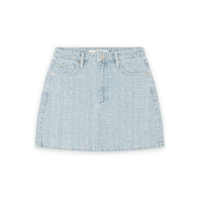 Homage to Denim H-cs26m05 mini skirt with allover distressed H-CS26M05 Mini Skirt With Allover Distressed large