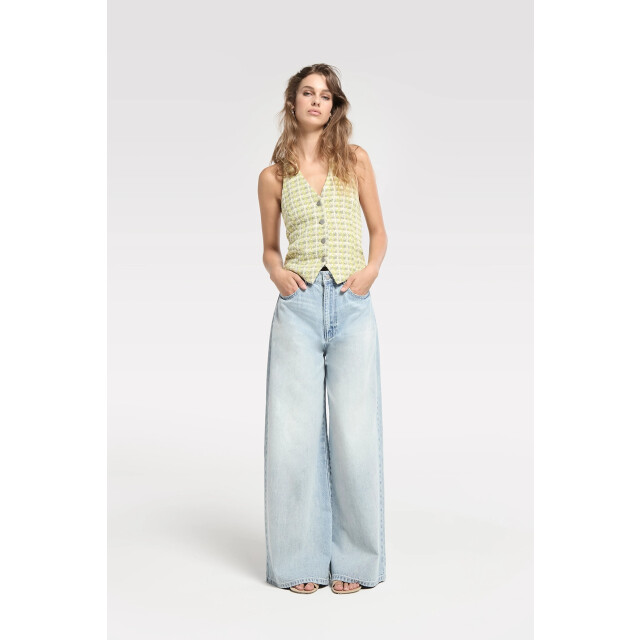 Homage to Denim H-cs26m101 extra wide leg jeans with cord H-CS26M101 Extra Wide Leg Jeans With Cord large