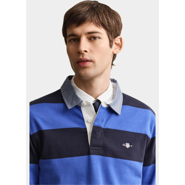 Gant Polo lange mouwen heren gestreepte heavy rugger met c 2004083/417 205860 large