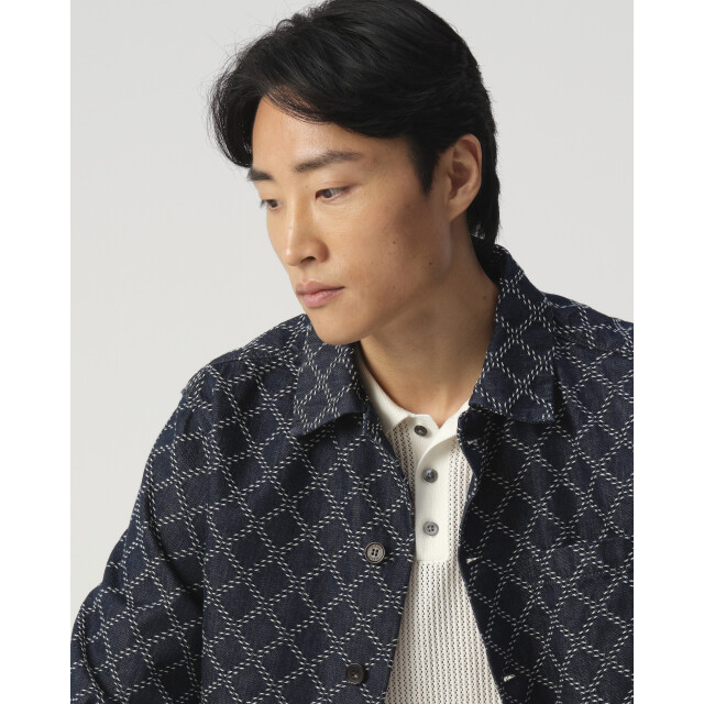 J.C. Rags Overshirt dark blue dessin 103288-001-XXL large