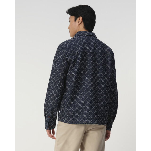 J.C. Rags Overshirt dark blue dessin 103288-001-XXL large