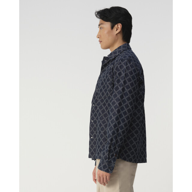 J.C. Rags Overshirt dark blue dessin 103288-001-XXL large