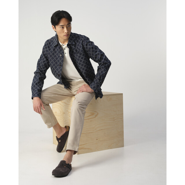 J.C. Rags Overshirt dark blue dessin 103288-001-XXL large