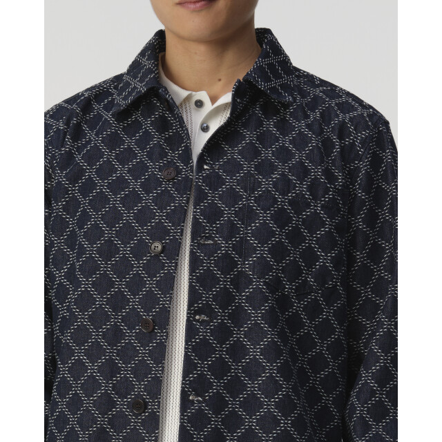 J.C. Rags Overshirt dark blue dessin 103288-001-XXL large